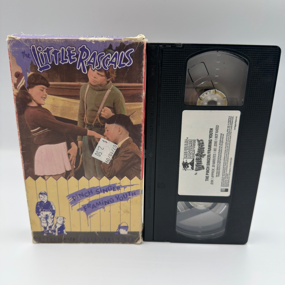 The Little Rascals Pinch Singer Framing Youth VHS Republic Pictures 3200 Vintage